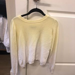 Yellow and white ombré open back sweater by jack.
